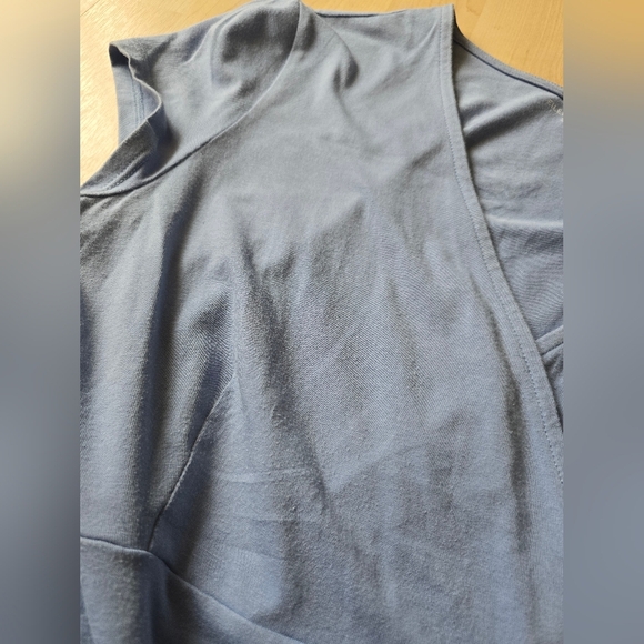 Eileen Fisher Cotton Jersey Stretch Empire Waist Hi Low Dress Size Medium - Picture 6 of 12